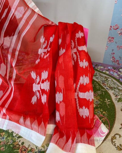 Red Desire Monipuri Saree